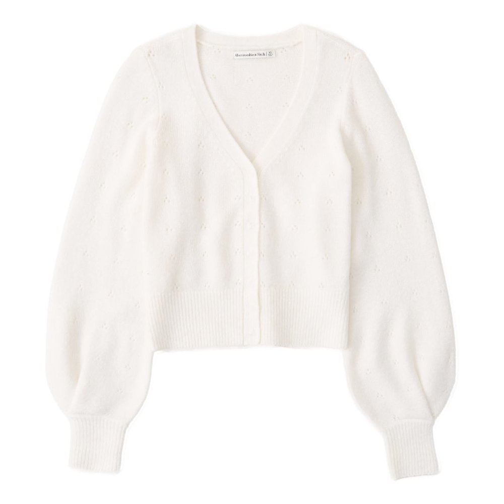 Abercrombie Pleated Sleeve Cardigan